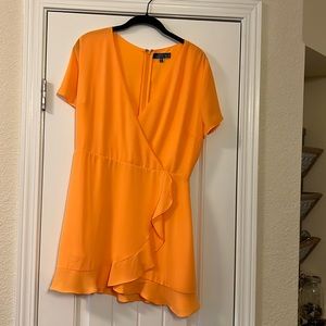 Blue Blush orange dress size large.